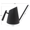 Metal Watering Can with Long Straight Spout - Matte Black (30oz/900ml)